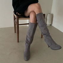 슈니슈 프레이브 스웨이드 셔링 롱부츠 힐 8cm 4colors