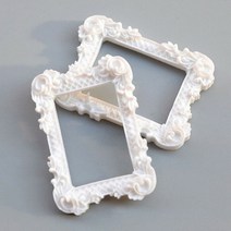 종이액자 액자걸이 diy유화그리기 백드롭페인팅 2pcs 선물 디스플레이 미니 사진 사진 프레임 수지 가구 앨범 그림 이미지 인형 집 미니어처 아트 홈 장식 공예, 하얀