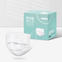 더 커서 더 편한 특대형 그레이 마스크 100매입, 100개입, 1개, 화이트