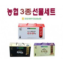 농협 내몸에좋은 3종 명품 건강식품 선물세트 70ml X 30포 산수유/흑마늘/도라지, 농협 산수유진액