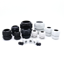 케이블글랜드 10pcs ip68 m12 m16 m18 m20 m22 3-14mm 와이어 케이블 ce 화이트 블랙 방수 나일론 플라스틱 케이블 글 랜드 커넥터, m12 화이트