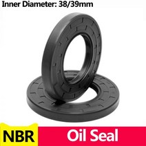 NBR 프레임 워크 오일 씰 TC 니트릴 고무 커버 더블 립 스프링 베어링 샤프트 ID * OD THK 38/39mm, 한개옵션1, 02 38x45x7(1pcs)