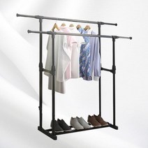 조립식 철제 행거 높이조절 스탠드 드레스룸 일자 옷걸이, 1단 기본형