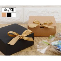 접이식 납작사각 무지 선물상자 선물 상자 미니 선물상자 큰 투명 돈 주얼리 도나앤데코 손잡이 대형 옷접, 색상/사이즈, 대 - 브라운