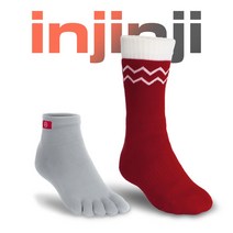 인진지 NEW 에코울 퍼포먼스 세트 레드 메리노 울 쿨맥스 겨울 아웃도어 등산 트레킹 백패킹 양말 남성 여성, medium(255~270)