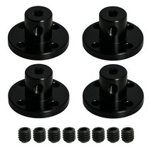 Aopin 리지드 플랜지 커플링 3mm 내부 플랜지 커플러 샤프트 3D 프린터용 길이 13mm / 0.51인치 모터 커플러 커넥터 모델 샤프트 CNC 모터 가이드 DIY, Black