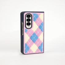 디자인스킨 디자인스킨 Z폴드 부클 패턴 케이스 - 아가일/바이올렛_K zfld3 4_bcl_ag_vlt