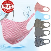 비크론 은나노 대형 마스크 레드 패턴 1p/개별포장/비말 황사 패션 덴탈마스크, 1개, 1개입