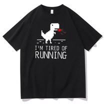 아두이노 Frontend 프로그래머 셔츠 Chrome Dino Geek 해커 코더 선물 웹 개발자 Tshirt Mens Cotton Tee I, 01 Black_03 L
