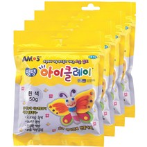 아모스 탱탱 아이클레이 파우치 2500, 흰색, 50g