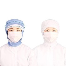 국내제작 정전기 방지 위생복 하프 모자 앞창, 화이트(앞창)_S