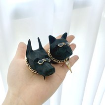 1+1 선글라스 도베르만 불독 석고방향제 (팬던트 포함), 블랙베리엔베이, 선글도베르만, 선글도베르만