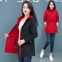 CHINA 나래가 여자 야상 점퍼 자켓 롱코트 양면 허리끈 캐주얼pdy90