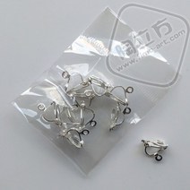 금속 고대 은색 청동 물고기 모양의 귀걸이 귀고리 귀 클립 diy 부드러운 점토 수제 보석 액세서리 재료 패키지, 이어 클립 한 팩