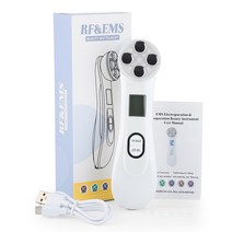 5 in 1 LED 피부 강화 RF 무선 주파수 얼굴 마사지 빛 치료 메조테라피 재생 주름 방지 장치, 01 금