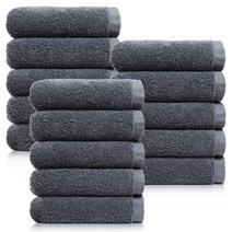 코튼리빙 40수 코마사 호텔수건 200g, 15개, 블루그레이