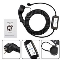 전기차 충전기 가정용 완속 충전 케이블 16A 220V 비상용 휴대용 이동형 플래시, type2 16a EU 플러그 5m