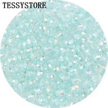 오스트리아면 처리 된 크리스탈 비즈 쥬얼리 만들기위한 여러 가지 빛깔의 스페이서 라운드 유리 Diy 액세서리 4mm/6mm, [02] 4X6mm 50pcs, [19] B403