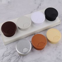 고급 전선 케이블 전기선 마감 마무리 홀 캡 오피스 컴퓨터 책상 씽크대 상판 구멍 홀쏘 마개 커버 덮개 막기 마감재 50mm 검정, 연갈색