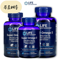 오메가3 오메가쓰리 EPADHA 폴리페놀 효능 60 120 240캡슐 라이프익스텐션 슈퍼오메가3 60정, 1개, 60개