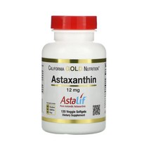 캘리포니아 골드 뉴트리션 California Gold Nutrition Astaxanthin 12mg 120정 아스타잔틴, 1개, 120개