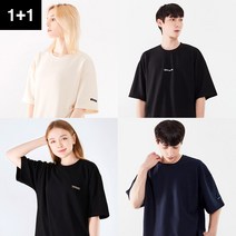 [1+1] 고스트리퍼블릭 SS 리버플 링클프리 오버핏 반팔티 4종