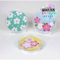 수재샵 [코스터 세트] 벚꽃코스터 6종 택1 (라운드 3D 가로 10cm 세로 10cm) 보석십자수, 벚꽃코스터 6