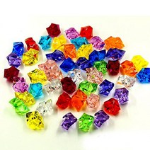 100 Pcs Mixed Color Acrylic Clear Crystal Colored Ice Rock Cubes Vase Filler or Table Decorating Id, 1, 기타