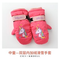 이중 스포츠 비발디 블랙 스키캠프 레이져 동호회 남자아이 보드장갑 겨울 캠핑 등산용, 와인 컬러, 권장 연령에 따라