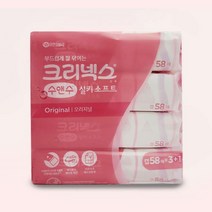 캡형 저자극 실키 물티슈 58매 4P 얼굴닦는물티슈 도톰한물티슈 위생물티슈, 1개, 캡형물티슈 4팩세트