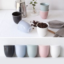 국산 메레신 프랑스 도자기 디자인 손잡이 없는 미니 물컵 1p 260ml, 화이트