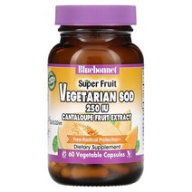 Bluebonnet Nutrition 블루보넷 뉴트리션 슈퍼 과일 식물성 SOD 칸탈루프 열매추출물 250IU 베지 캡슐 60정, 2개, 60개