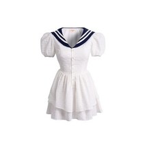 바스원피스 키작녀원피스 인견원피스 린넨원피스 점프수트 린넨점프수트houzhou sailor collar dress women 여름 kawaii preppy style 퍼프 버튼