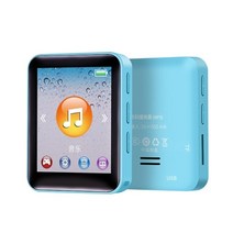 C1FB 풀 스크린 MP3 플레이어 스피커 포함 1.8 인치 음악 미디어 휴대용 워크맨, 03 Blue_05 32G