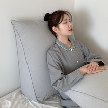 집앤콕 삼각 등받이쿠션, 캔버스 그레이