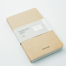 루틴 크라프트 무지노트 유선노트 클래식 무지연습장 작은수첩 줄노트 무지수첩 작은사이즈노트 드로잉북, BLANK(무지) 3권 세트