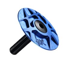 RYET 알루미늄 7075 헤드 캡 Tune-Cap 헤드셋 엑스트라 라이트 5g CNC 가공 탑 및 볼트 스템 자전거 부품 위험 액세서리, BLUE