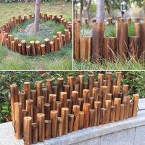 [하이오브제] 통나무 울타리 원목 나무 펜스 정원 화단 꾸미기, 울타리 (대 25cm), 브라운