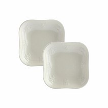 웨지우드 [웨지우드] 페스티비티 12cm 사각접시 2p (아이보리), 단품없음