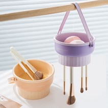 놀자리빙 올인원 메이크업 브러쉬 세척 클리너 브러시 세척기, 1개, 퍼플