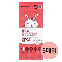 웰킵스 스마트황사마스크 소형 KF94, 1개입, 5개
