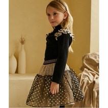 [리틀스텔라] (FSQWCKV902M BKA) 골드 도트 치랭스