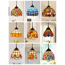 스테인드글라스 조명 빈티지 뱅크 레트로 샹들리에 스탠드 엔틱 도자기 북유럽 단스텐드 앤틱 명품, 옵션3