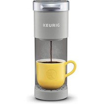 Keurig KMini 커피 메이커 1회 제공 KCup 포드 브루어 6 12 oz 브루 사이즈 블랙, 스튜디오 그레이