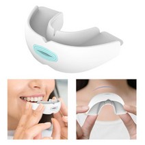 마우스피스 프리미엄 Anti-Snore Braces 축구 마우스 가드 끓는 인스턴트 피팅 코 고는 나이트 Stopper Stop Snoring Mouth Guard, 02 Blue