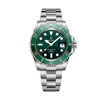 START 남성용 금속 시계 다이빙 시계 빛나는 방수 자동 기계식 시계 캘린더 디스플레이