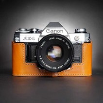 캐논 AE-1 A1 카메라 가방 필름 케이스 가죽 스트랩, New AE1A1 베이스(옐로우 브라운)