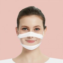 신상추가 이피다투명창마스크 10매입 입 보이는 방송 청각장애인 수화 수업 강의 언어 교육 대량주문가능, 더조은투명창마스크개별포장5매_중형M