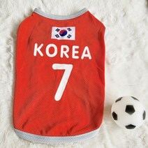 볼독 강아지대한민국축구유니폼 주문제작상품 S-5XL, KOREA