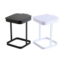 깔끔 모던 철제 다용도 휴지통, 블랙, 1개